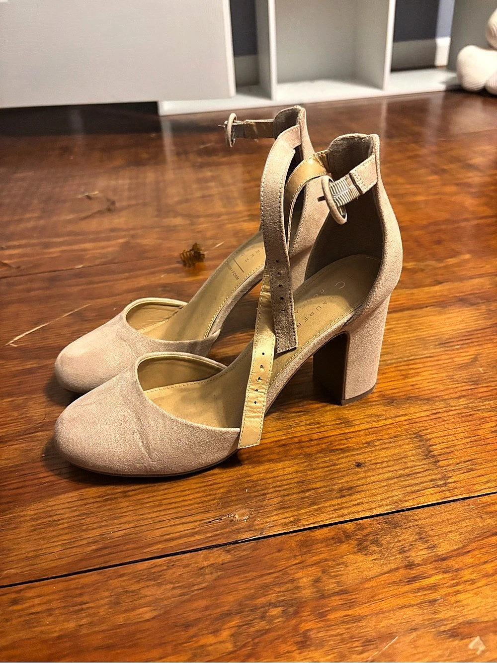 LC Lauren Conrad Strappy Block Heel Pumps in Brown